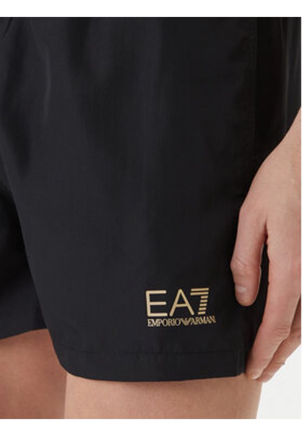 EA7 Emporio Armani Szorty kąpielowe 7M001677 AF13019 MC004 Czarny Regular Fit. Kolor: czarny. Materiał: syntetyk