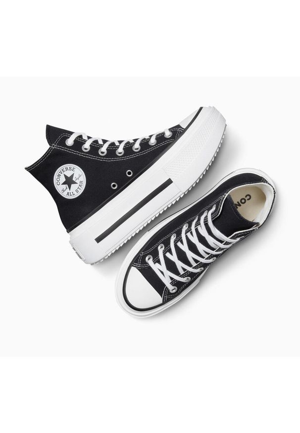 Adidasy Converse Chuck Taylor All Star Lift Double Stack, Dla obu płci. Kolor: czarny. Materiał: materiał. Model: Converse All Star