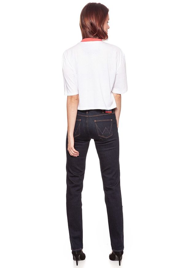 Wrangler - WRANGLER T SHIRT DAMSKI T-SHIRTS CROP 80´S TEE WH W7013EV12 112130880. Wzór: napisy