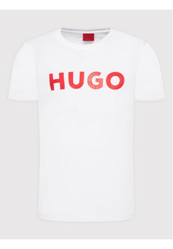 Hugo T-Shirt Dulivio 50467556 Biały Regular Fit. Kolor: biały. Materiał: bawełna