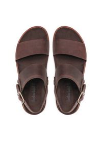 Timberland Sandały Amalfi Vibes 2Band Sandal TB0A419HV131 Brązowy. Kolor: brązowy. Materiał: nubuk, skóra #9