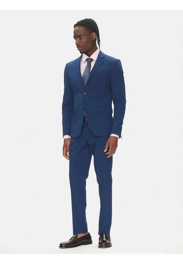 Lindbergh Garnitur 30-61040 Niebieski Slim Fit. Kolor: niebieski. Materiał: syntetyk