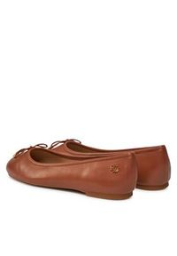 Lauren Ralph Lauren Baleriny 802940603002 Brązowy. Kolor: brązowy. Materiał: skóra #6