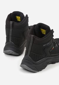 Born2be - Czarne Buty Trekkingowe Trapery z Technologią Soft Shell Atike. Okazja: na co dzień, na spacer. Kolor: czarny. Sport: turystyka piesza, wspinaczka #3