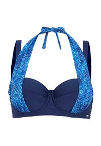Cellbes Góra od bikini we wzory niebieski female ze wzorem/niebieski 80E. Kolor: niebieski. Materiał: poliester #1