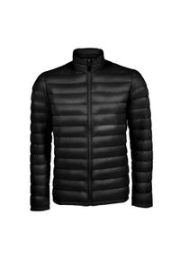 SOL'S - Męska Ocieplana Kurtka Wilson. Kolor: czarny. Materiał: puch. Sport: turystyka piesza #1