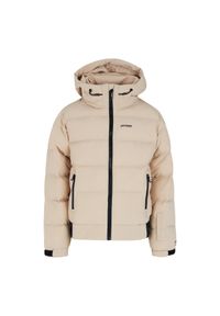 Kurtka dziewczęca Protest Eliny. Typ kołnierza: kaptur. Kolor: beżowy. Materiał: puch. Sezon: zima. Sport: narciarstwo #1