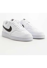 Buty do chodzenia damskie Nike Court Vision. Okazja: na co dzień. Kolor: biały, czarny, wielokolorowy. Materiał: skóra. Model: Nike Court. Sport: turystyka piesza