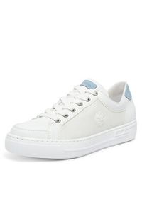 Rieker Sneakersy L8803-80 Biały. Kolor: biały. Materiał: materiał #7