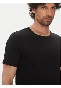 BOSS T-Shirt H-Tessler 199 50531793 Czarny Slim Fit. Kolor: czarny. Materiał: bawełna