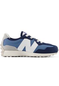 Buty dziecięce New Balance PH327CJ – niebieskie. Okazja: na co dzień. Kolor: niebieski. Materiał: guma, zamsz, skóra. Szerokość cholewki: normalna