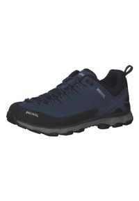Buty trekkingowe męskie MEINDL Lite Trail GTX, z membraną Gore-Tex. Kolor: wielokolorowy, niebieski, czarny. Materiał: guma, materiał, syntetyk. Technologia: Gore-Tex. Sport: turystyka piesza
