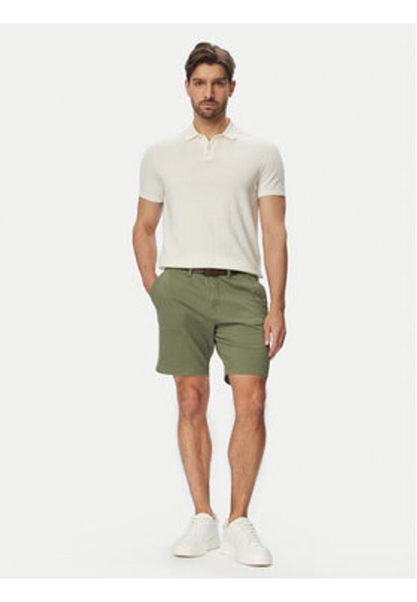 Jack & Jones Szorty materiałowe Adam Belted 12288603 Szary Regular Fit. Kolor: szary. Materiał: bawełna