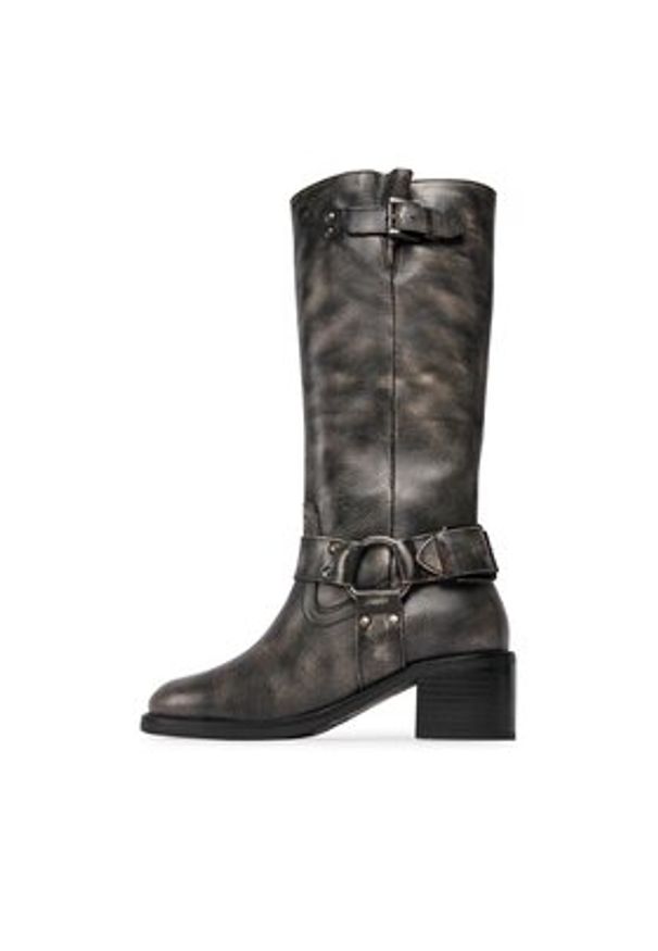 Bronx Kozaki High boots 14291-A Czarny. Kolor: czarny. Materiał: skóra