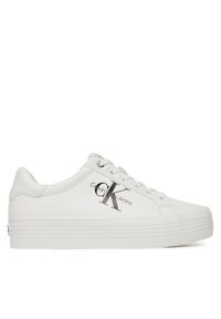 Calvin Klein Jeans Tenisówki YW0YW00847 Biały. Kolor: biały. Materiał: skóra