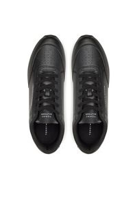 TOMMY HILFIGER - Tommy Hilfiger Sneakersy Lo Runner Pu Mix FM0FM05419 Czarny. Kolor: czarny. Materiał: skóra #4