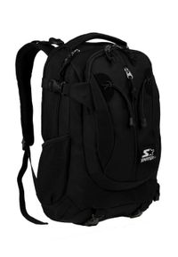 Starter - Plecak Czarny, Pojemny, Męski, Sportowy, Regulowane Zapięcie, z Portem USB -STARTER. Kolor: czarny. Materiał: poliester. Styl: sportowy #1