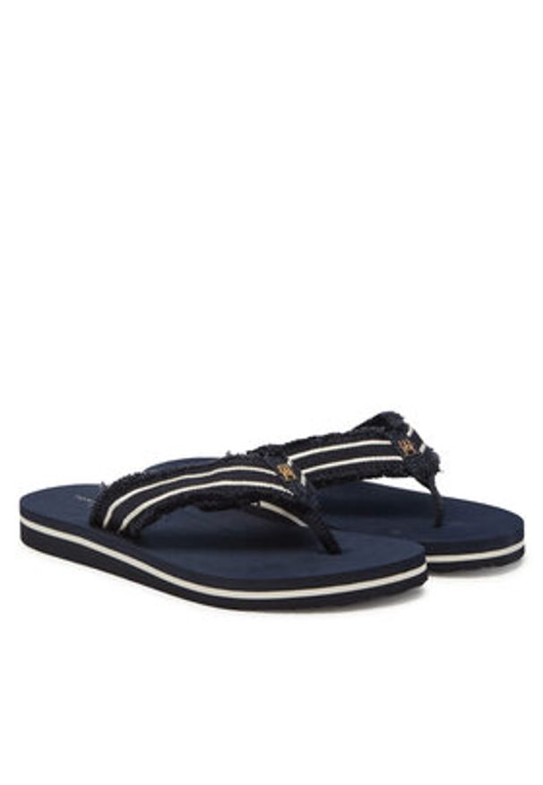 TOMMY HILFIGER - Tommy Hilfiger Japonki TH Webbing Beach Sandal FW0FW08739 Granatowy. Kolor: niebieski. Materiał: materiał