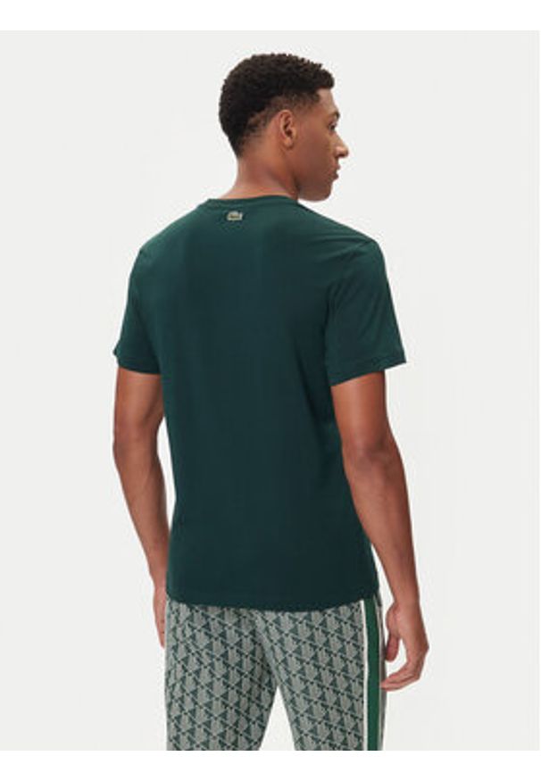 Lacoste T-Shirt TH5634 Zielony Regular Fit. Kolor: zielony. Materiał: bawełna