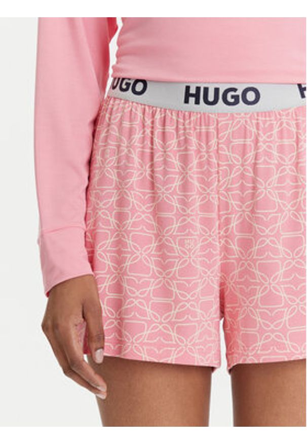 Hugo - HUGO Szorty piżamowe Unite 50490704 Różowy Relaxed Fit. Kolor: różowy. Materiał: wiskoza