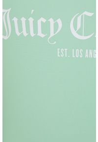 Juicy Couture jednoczęściowy strój kąpielowy kolor turkusowy miękka miseczka. Kolor: turkusowy. Materiał: materiał. Wzór: nadruk