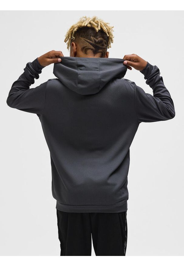 Dziecięca bluza dresowa z kapturem zapinana na zamek Hummel Authentic. Typ kołnierza: kaptur. Kolor: szary. Materiał: dresówka