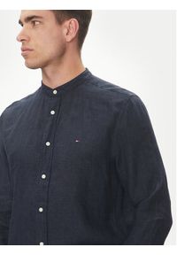 TOMMY HILFIGER - Tommy Hilfiger Koszula MW0MW39271 Granatowy Regular Fit. Kolor: niebieski. Materiał: len #3