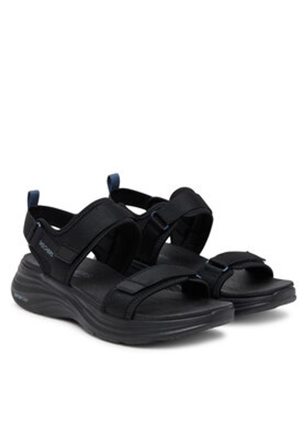 skechers - Skechers Sandały Vapor Foam-Laidback Moments 120009/BBK Czarny. Kolor: czarny. Materiał: materiał