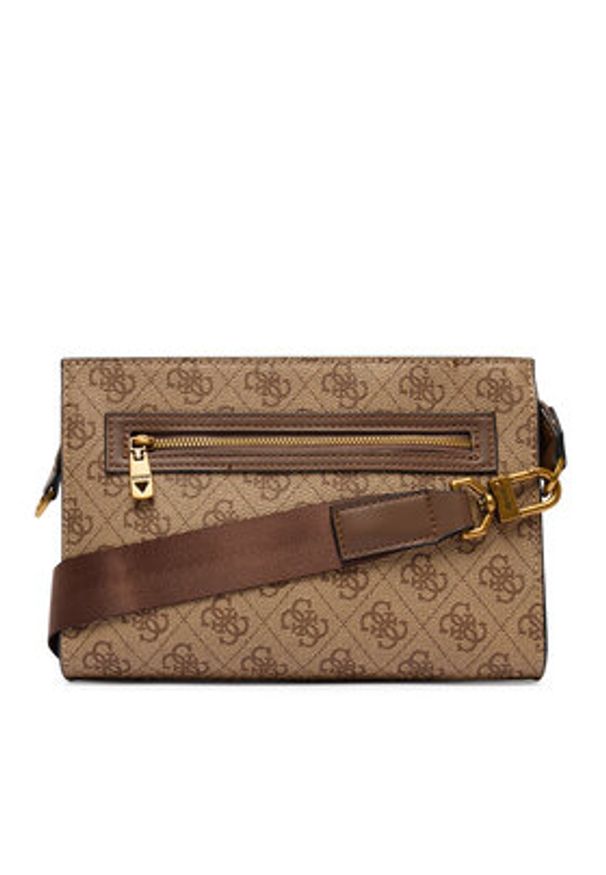 Guess Saszetka HMMILO P6157 Beżowy. Kolor: beżowy. Materiał: skóra