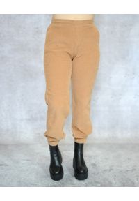 Deha - DEHA - Brązowe spodnie ze sztruksu. Stan: podwyższony. Kolor: brązowy. Materiał: sztruks. Wzór: gładki. Styl: sportowy