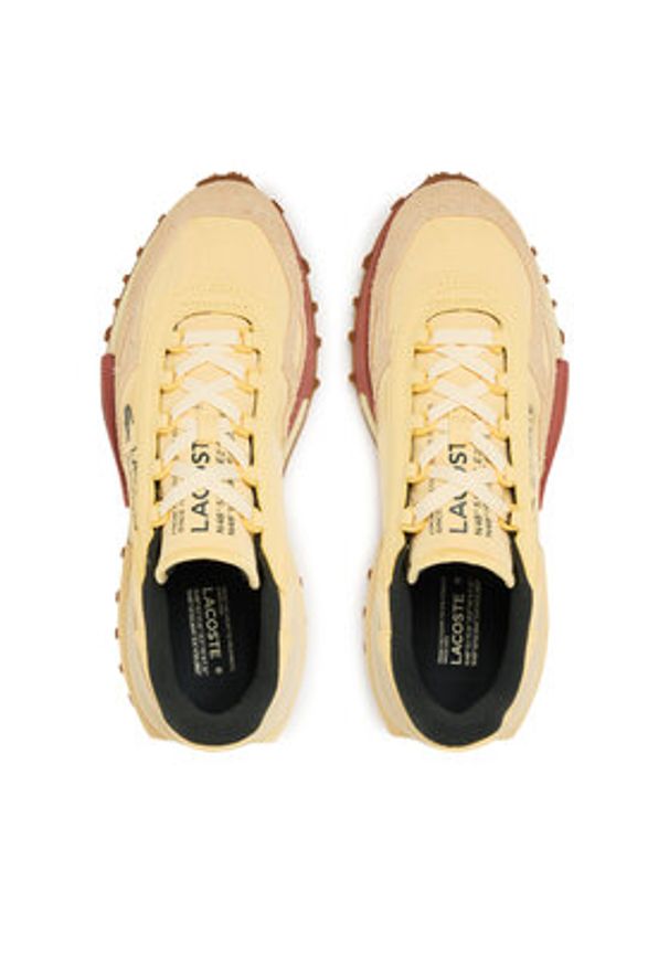 Lacoste Sneakersy Elite Active 7-50SMA0081 Żółty. Kolor: żółty. Materiał: skóra, zamsz