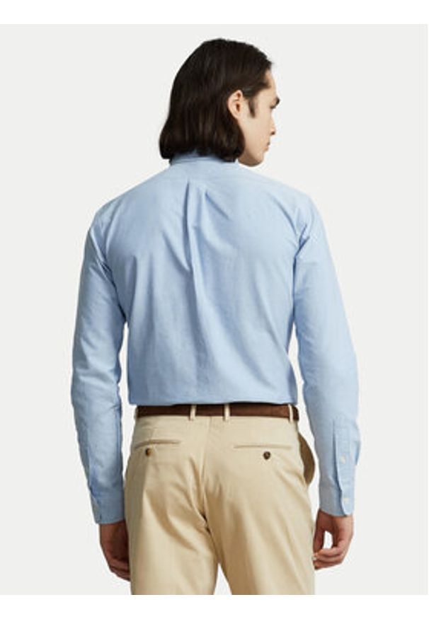 Polo Ralph Lauren Koszula Cupdppcs 710792041002 Błękitny Custom Fit. Typ kołnierza: polo. Kolor: niebieski. Materiał: bawełna