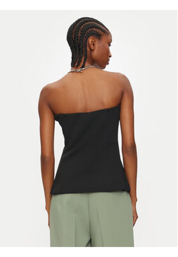 ViCOLO Top TS0098 Czarny Slim Fit. Kolor: czarny. Materiał: syntetyk
