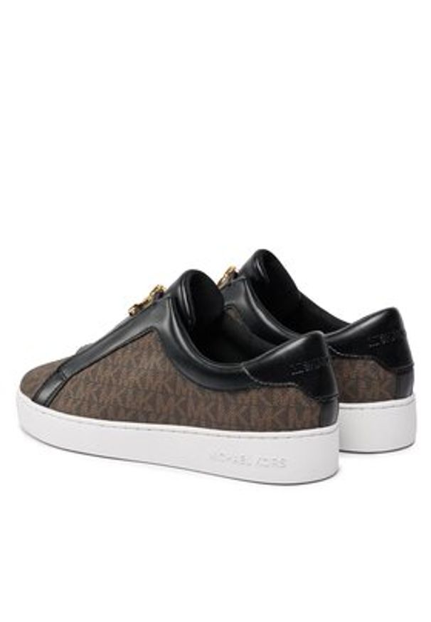 MICHAEL Michael Kors Sneakersy Keaton Zip Slip On 43R4KTFP2B Brązowy. Zapięcie: bez zapięcia. Kolor: brązowy. Materiał: skóra