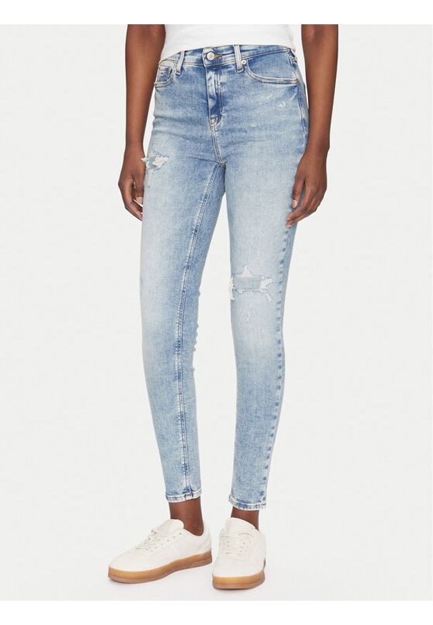 Tommy Jeans Jeansy Nora DW0DW20024 Niebieski Skinny Fit. Kolor: niebieski