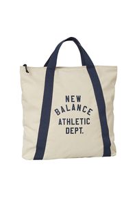 Plecak New Balance LAB23111NNY – beżowy. Kolor: beżowy. Materiał: bawełna, materiał. Styl: sportowy, klasyczny