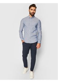 Tommy Jeans Koszula Oxford DM0DM09594 Niebieski Slim Fit. Kolor: niebieski. Materiał: bawełna