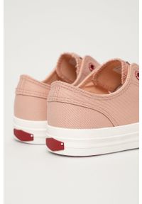 Cross Jeans Tenisówki damskie kolor różowy. Nosek buta: okrągły. Zapięcie: sznurówki. Kolor: różowy. Materiał: guma #2