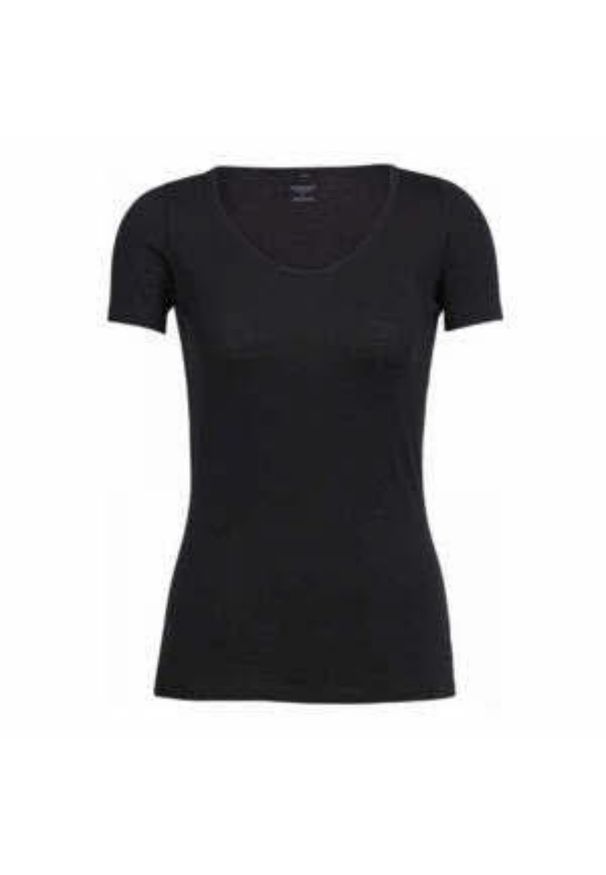 Koszulka damska Icebreaker Siren SS Sweetheart T-Shirt. Kolor: czarny. Sport: turystyka piesza