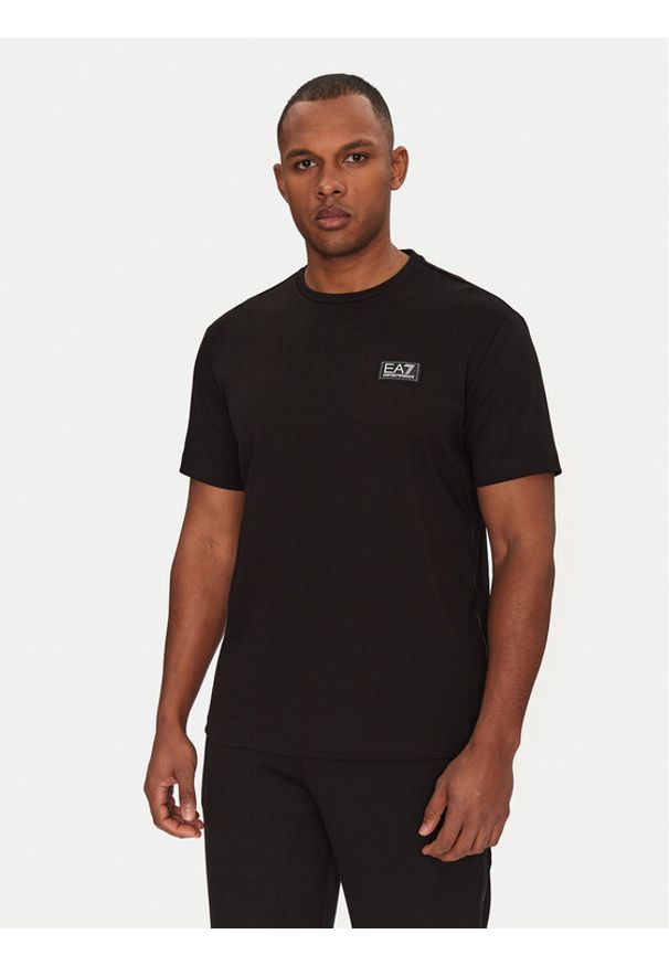 EA7 Emporio Armani T-Shirt 7M000516 AF14616 UC001 Czarny Regular Fit. Kolor: czarny. Materiał: bawełna