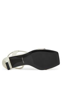 Calvin Klein Sandały Heel Sandal 50 Squared Lth HW0HW02534 Biały. Kolor: biały. Materiał: skóra