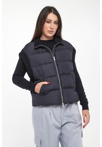 Kamizelka damska wełniana z naturalnym pierzem PESERICO. Materiał: wełna #1