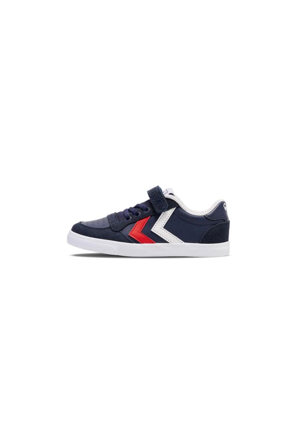 Sneakersy dla dzieci Hummel Slimmer Stadil Leather Low. Kolor: niebieski. Sport: turystyka piesza