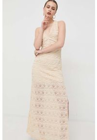 Guess sukienka kolor beżowy maxi prosta. Okazja: na co dzień. Kolor: beżowy. Długość rękawa: na ramiączkach. Typ sukienki: proste. Styl: casual. Długość: maxi