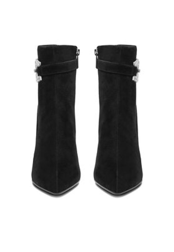 Eva Minge Botki EO-ELENA-E327-20B-R019 Czarny. Kolor: czarny. Materiał: zamsz, skóra