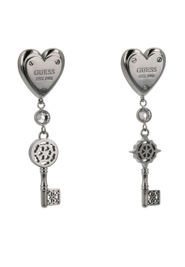 Guess Kolczyki JUBE042 17JW Srebrny. Materiał: srebrne. Kolor: srebrny