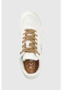 ACBC buty kolor biały. Nosek buta: okrągły. Zapięcie: sznurówki. Kolor: biały. Materiał: bawełna, materiał, kauczuk, guma, poliester, włókno #4