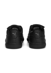 Puma - Dziecięce skórzane sneakersy Smash 3.0 V PUMA Black Shadow Gray. Kolor: czarny, szary, wielokolorowy. Materiał: skóra. Sport: turystyka piesza