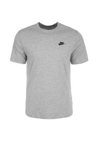 Koszulka treningowa męska Nike Nsw Club Tee. Kolor: szary. Materiał: bawełna. Długość rękawa: krótki rękaw. Długość: krótkie