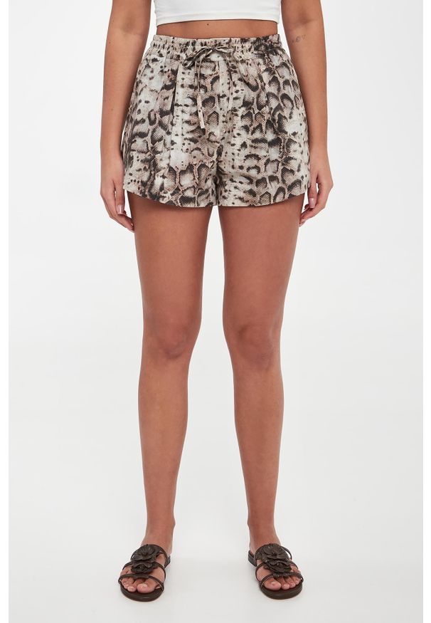 Pinko - Szorty damskie w zwierzęcy wzór Bema PINKO. Wzór: motyw zwierzęcy